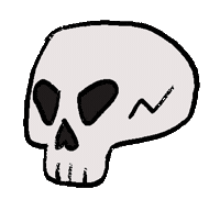Lukia skull lukia Sticker