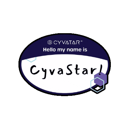 Cyvatar giphygifmaker tech cybersecurity name tag Sticker