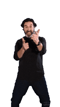 JesseHladyStudios thumbs up finger guns hey you pow pow Sticker