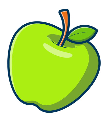 Apple Fruit Sticker by flaschenpost.de