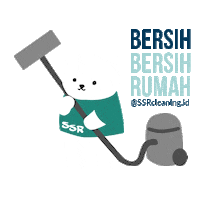 SSRcleaning bear clean cleaning vacuum Sticker