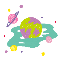 Space Planet Sticker by MILLE SEPT SANS