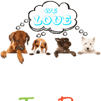 We Love Dogs Sticker by Furry Paws