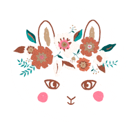 DPAM_Officiel flowers spring rabbit print Sticker