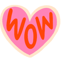 milkshakeapp love heart wow pink Sticker