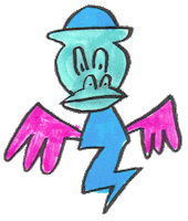 _radweird_ flying lightning wings bat Sticker