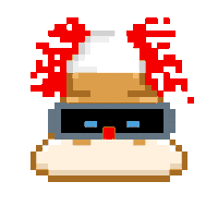 Pixel Shitting Sticker by Poopies.io