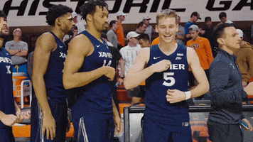 Zip Up College Basketball GIF by Xavier Men's Basketball