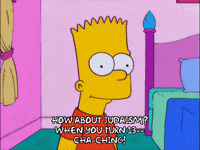 happy bart simpson GIF