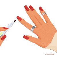 Red And Black Nails Sticker by L.A. COLORS Cosmetics