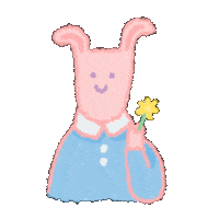 Monya2410 smile sleepy rabbit 토끼 Sticker