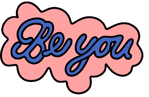 Rainbow Be Yourself Sticker by Poppy Deyes