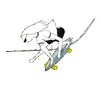 laurafeller cool skate surf bowl Sticker