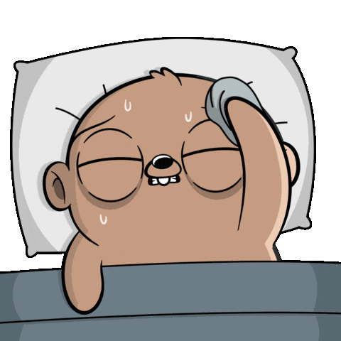 Tired In Bed Sticker by Fugz Official