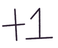 Plus One Text Sticker by Doist