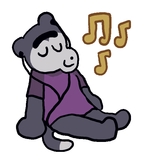 vemrill giphyupload music monkey listening to music Sticker