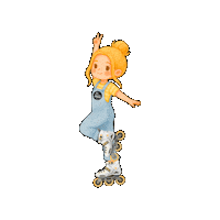 Skatergirl Inlineskater Sticker by SpaceCitySkaters