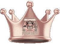 Crown Stud Sticker by OKC Frenchies
