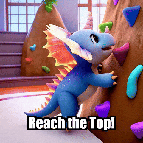 Reach The Top Fitness GIF by Divineasaur