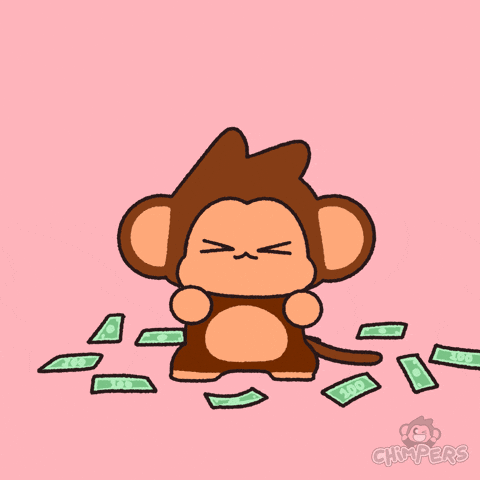 Happy Make It Rain GIF by Chimpers