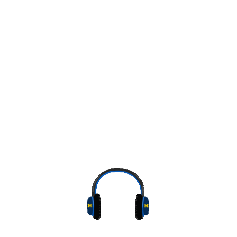 Concert Headphones Sticker by University of Michigan