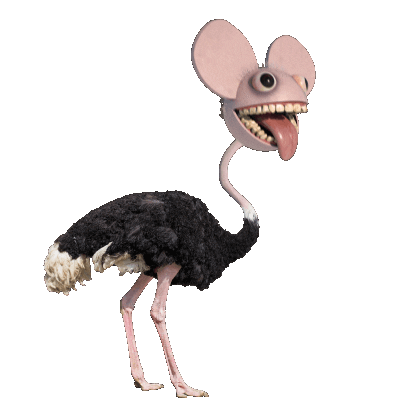 3D Ostrich Sticker by deadmau5