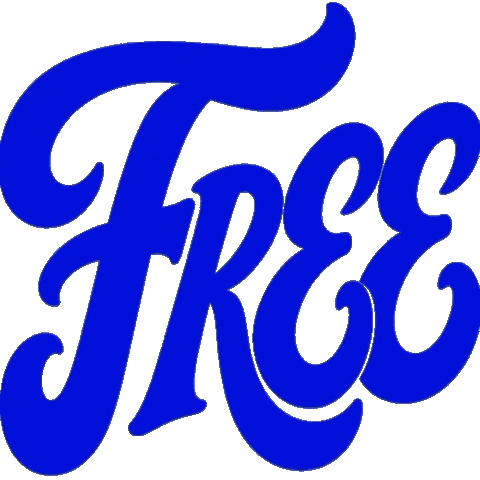 Blue And White Logo Sticker