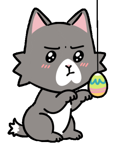 Easter Bunny Cat Sticker by Ai and Aiko