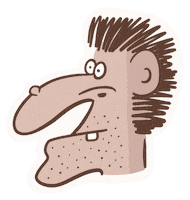 Stone Age Face Sticker by Some Doodles