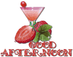 good afternoon strawberry STICKER