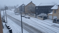 Snow Causes Traffic Disruption in Northern France