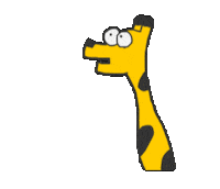 pocchan animal giraffe 動物 キリン Sticker