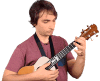 Guitar Ukulele Sticker by UkeCifras