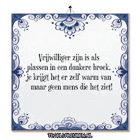 Troost Genieten Sticker by Tegelspreuken.nl