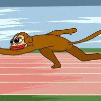 Gold Medal Running GIF by Ponke