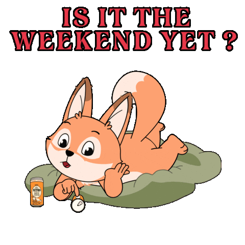 Week End Friday Sticker by Raposa Coffee