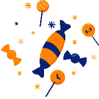 Fanta_korea halloween ghost burger pumpkin Sticker