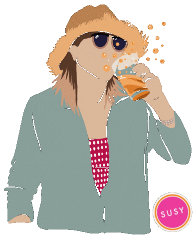 Orange Juice Art Sticker