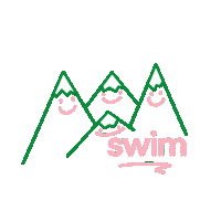 Swim Mountain Sticker