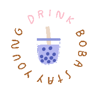 teabear_in bubble tea teabear boba lover drink boba stay young Sticker
