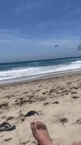 Beachgoer Captures Moment Small Plane Crashes Into Water Off Huntington Beach