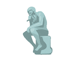 Columbia University Thethinker Sticker by Columbia Alumni Association
