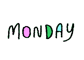 Monday Sticker by Alabaster Pizzo