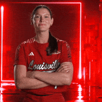 Softball Arms Crossed GIF by Louisville Cardinals