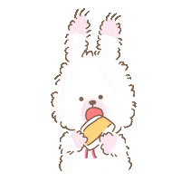 Rabbit Thank You Sticker by koimoffee