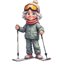 Snowing Slope Sticker