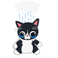 Sad Clouds Sticker