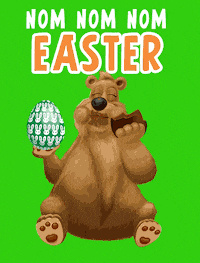 HannahtheSpanner easter happy easter easter egg nom nom nom GIF