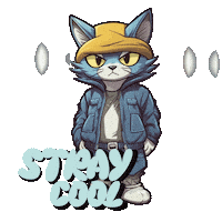 Stray Cat Ca Sticker by hashtagvector