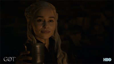 Emilia Clarke Cheers GIF by Game of Thrones